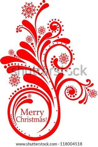 Christmas card. Christmas design element isolated on White background. illustration