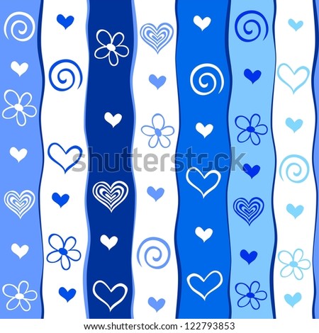 Seamless stripped blue pattern. illustrations.
