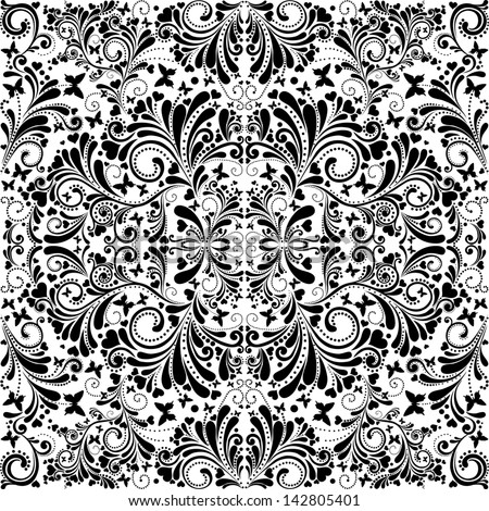 Seamless floral pattern with flowers. Floral illustration.
