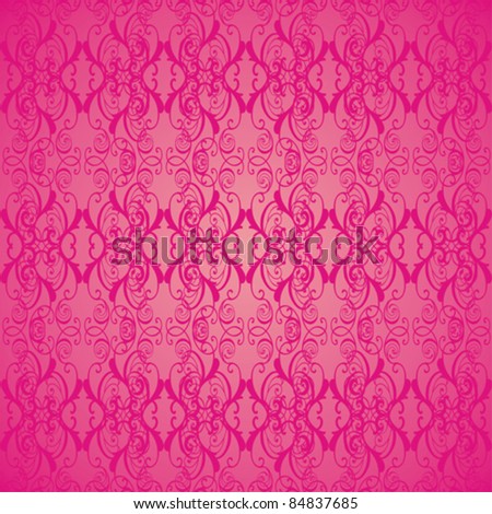 Pink Wallpaper Pattern Stock Vector Illustration 84837685 : Shutterstock