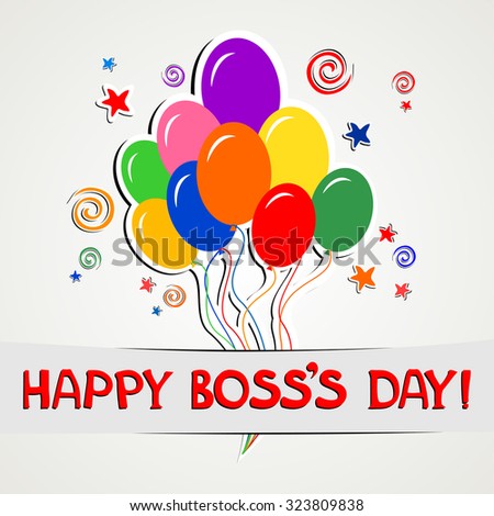 Happy Boss'S Day. Vector Illustration - 323809838 : Shutterstock