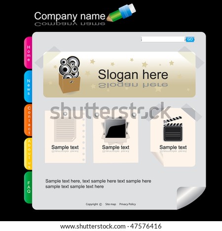 Web site template design v.47