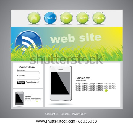 Web site template design v.55