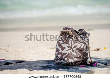 Small bag on the beach