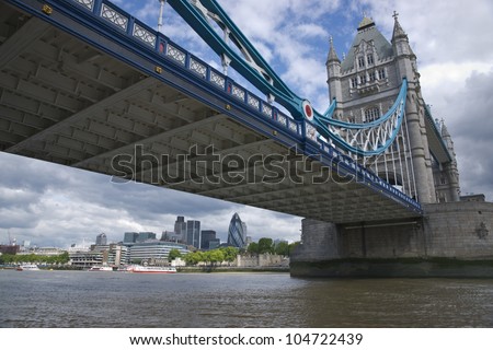 Tower Bridge. Historic bridge across the River Thames in London, England.