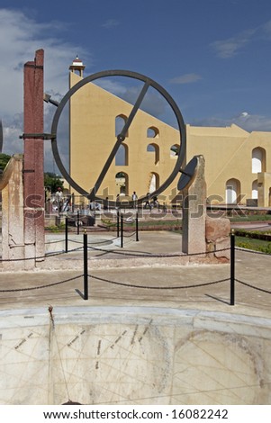 Jantar Mantar. Observatory built in early 18th century to make astronomical measurements. Jaipur, Rajasthan, India