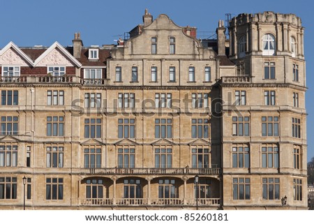 Empire Hotel. Victorian era building in Bath Somerset, England. Originally built as a hotel, but now converted to apartments.