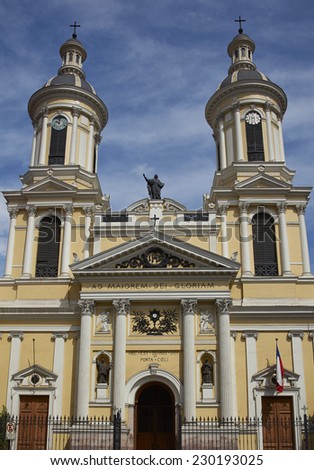 Historic Iglesia de San Ignacio in Santiago, Chile