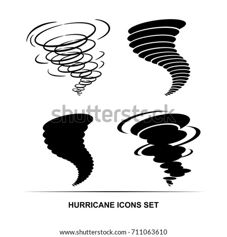 hurricane icons vector set