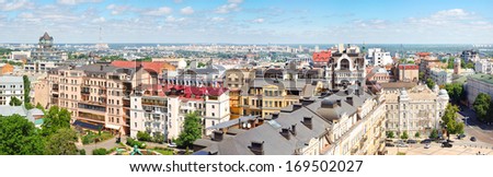 Panorama of Kiev city center, Ukraine/Kiev city center/Panorama of Kiev city center