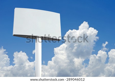 blank billboard for advertisement with beautiful sky background