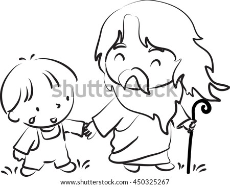 Vector Images, Illustrations and Cliparts Jesus and kids