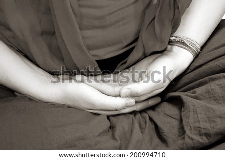 Hands in meditation