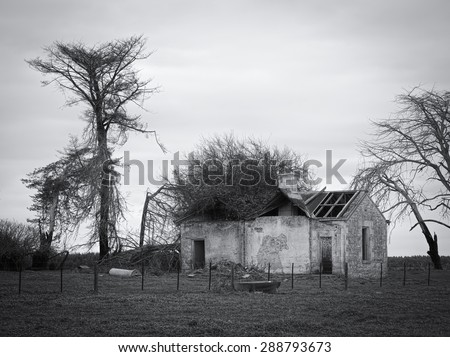 old abandoned farmhouse in Dartmoor, country Victoria australia