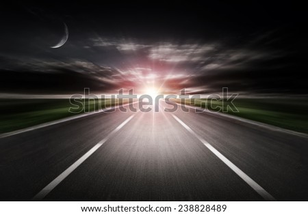road dark night