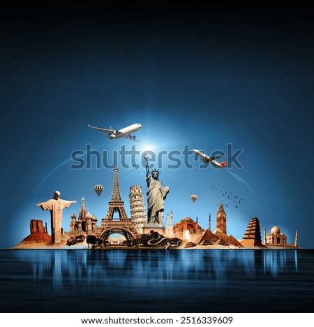 Similar – Image, Stock Photo Monument of the new objectivity in a double pack