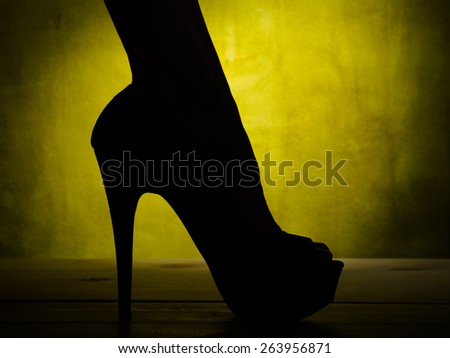 Woman leg in high heel