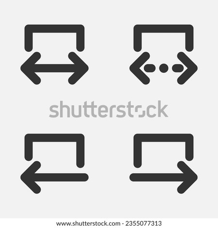Auto fit width left right arrow icon vector