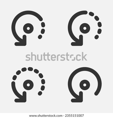 Arrow counterclockwise step process icon