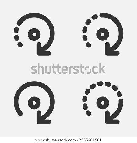 Arrow clockwise step process icon