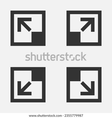 Arrow corner diagonal icon resize downleft upleft downright upright button