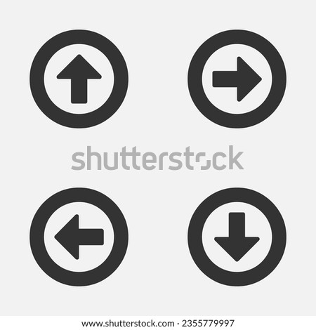 Arrow up down left right circle thick outline icon