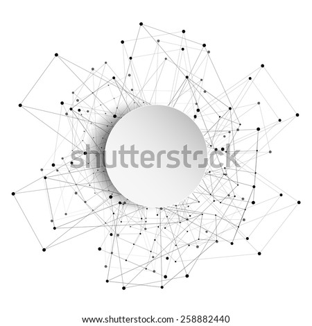 Connection background with place for text. Molecule structure, background for communication, vector illustration. 