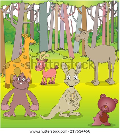 animals in forest