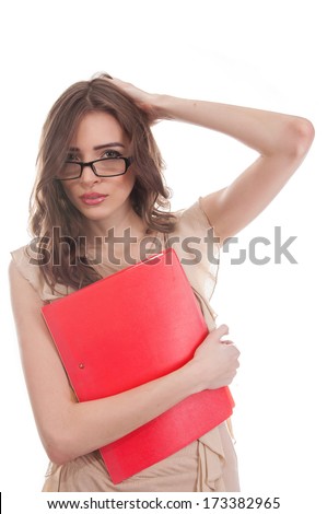 Business Woman with document case