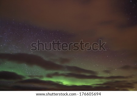 meteorological phenomenon aurora borealis solar storm Lofoten Islands north pole norway