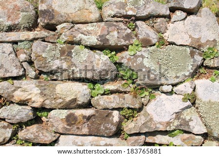 ancient stone walls and stone middle age