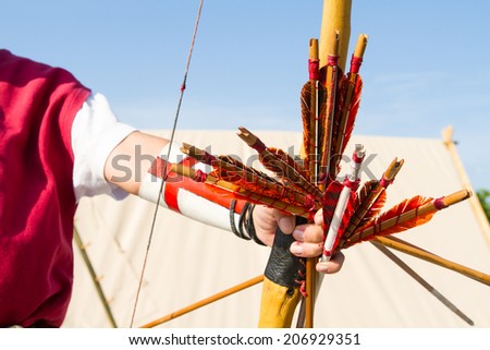 medieval archers bow and arrows ancient crafts historic medieval festival