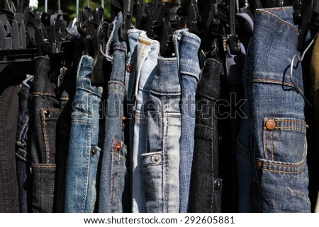 Italian fashion blue jeans fashionable clothes