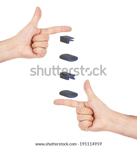 hand symbol Internet \
