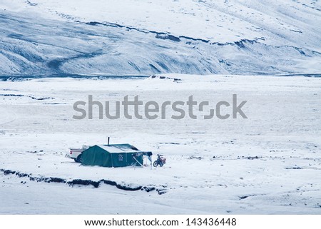 House on ice field