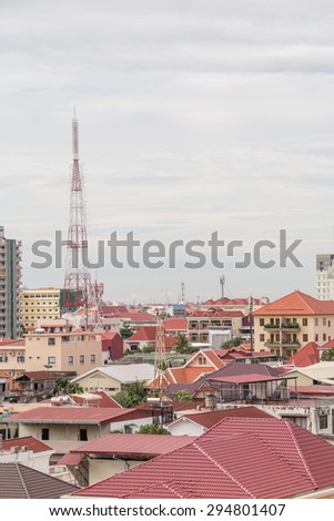 Skyline of Developing Country, Phnom Penh, Cambodia