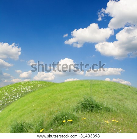 Funny beautiful landscape in ecology-look