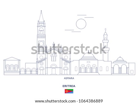 Asmara Linear City Skyline, Eritrea