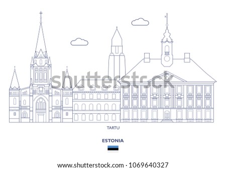 Tartu Linear City Skyline, Estonia