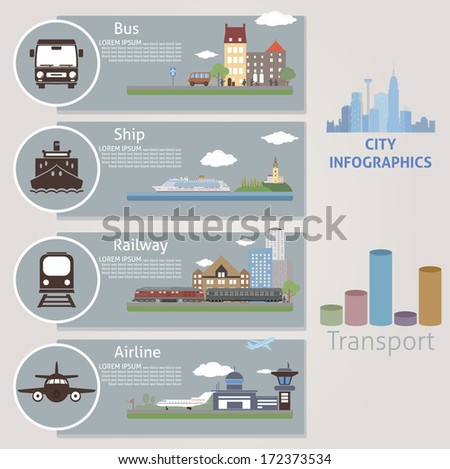 City. Transport. Vector for your design 