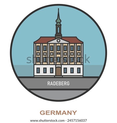Radeberg. Cities and towns in Germany. Flat landmark