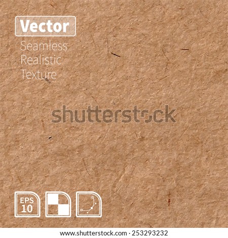 Vector seamless brown rice paper photo texture. Background for your design