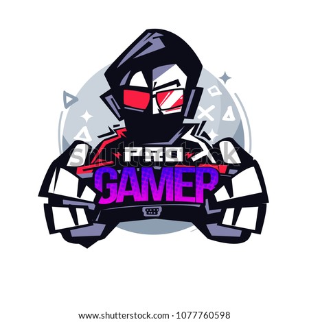 Pro Gamer. Gamer logo - vector illustration