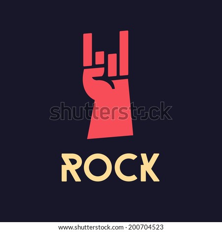 Rock Hand - Vector Illustration - 200704523 : Shutterstock