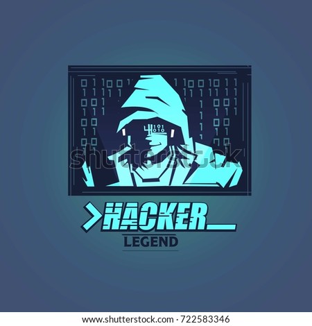 Hacker logo - vector illustration