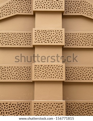 Patterns on the wall.