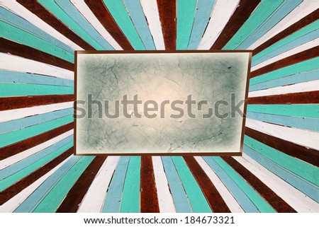 Abstract wood color frame in retro style