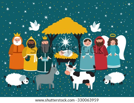 Baby Jesus In A Manger Clipart | Free download on ClipArtMag