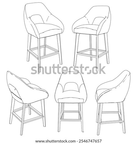 Similar – Image, Stock Photo Simple seating furniture (detail)