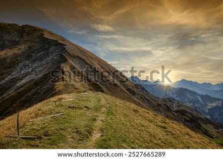 Similar – Foto Bild Sonnenuntergang am Nebelhorn